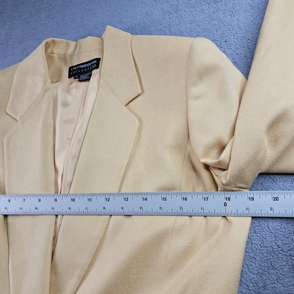Liz Claiborne Blazer Jacket Women's 10 Light Beige Notch Lapel Single Breasted - Picture 5 of 10